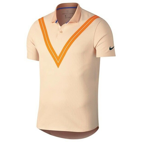 Nike Court RF Advantage Roger Federer Guava Polo Shirt 939080-838 Size XL - Picture 1 of 4